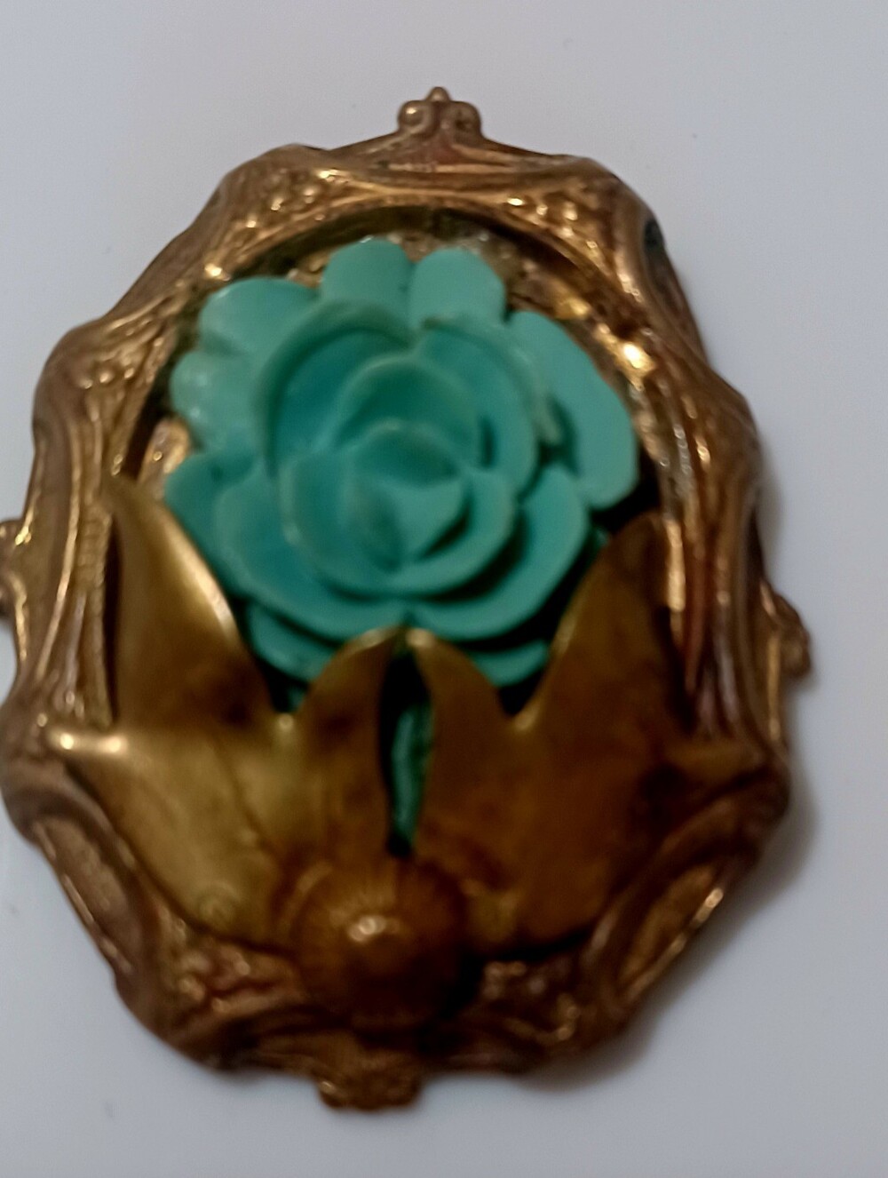 1800s Victorian Art Nouveau Brooch Antique Rolled GoldFilled C Extende Clasp Pin